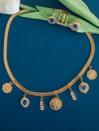 Multi Charms Chain Necklace with Stainless Steel Charms | Gold Layering Jewelry for Women
