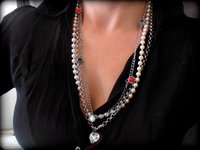 Multi-color Long Chain Crystal Necklace, Art Deco Filigree Jewelry, Bohemian Necklace, Birthday Gift for Girlfriend ByParisie