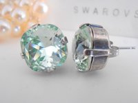 Pale Gree Chrysolite Stud Earrings | Birthday Gift for Sister