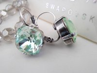 Chrysolite Square Cushion Cut Drop Earrings in Silver, Antique Jewelry for Girls, Mom Birthday Gift, Lever back Earrings 12mm