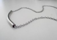 Stainless Steel 316L Tube Necklace, Layered Pendant, Dainty Jewelry, Gift For her, Surgical Steel Minimalist Chain Necklace