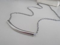 Stainless Steel 316L Tube Necklace, Layered Pendant, Dainty Jewelry, Gift For her, Surgical Steel Minimalist Chain Necklace