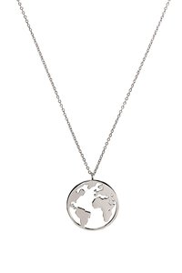 World Map Necklace / Sterling Silver Earth Pendant / Weltkarte Halskette / wanderlust jewelry / Laser Cut Globe / Pendentif Carte Monde