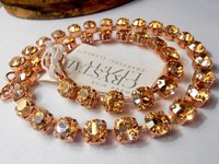 Rose Gold Tennis Necklace, Crystal Cup chain Choker, Bridal Jewelry, Bridesmaid Wedding Jewelry, Golden Shadow Chatons