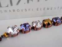 Multi-colors Crystal Copper Bracelet 8mm / Women Jewelry / Chatons Tennis Cup chain / Bohemian Jewelry / Birthday Gift For Her