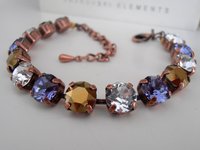 Multi-colors Crystal Copper Bracelet 8mm / Women Jewelry / Chatons Tennis Cup chain / Bohemian Jewelry / Birthday Gift For Her