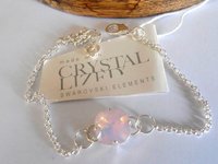 Rose Water Opal Summer Foot anklet Cushion Cut Crystal, Dainty Bare Foot Sandal Bracelet, Body Jewelry