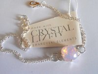 Rose Water Opal Summer Foot anklet Cushion Cut Crystal, Dainty Bare Foot Sandal Bracelet, Body Jewelry