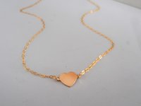 Dainty Gold Filled Heart Pendant Necklace / Delicate 14/20Kt Gold Filled Charm Chain / Mother's Day Gift for her