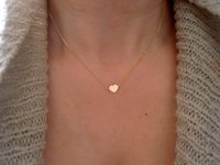 Dainty Gold Filled Heart Pendant Necklace / Delicate 14/20Kt Gold Filled Charm Chain / Mother's Day Gift for her