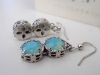 Pacific Opal Drop Filigree Earrings | Handmade Art Deco Jewelry 