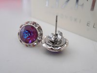 Burgundy DeLite Halo Stud Earrings | Women Birthday Gift