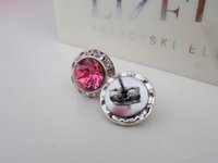 Rose Pink Halo Stud Earrings | Stainless Steel Studs | Valentines Women Gift