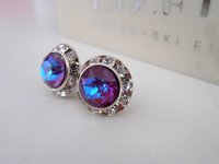 Burgundy DeLite Halo Stud Earrings | Women Birthday Gift