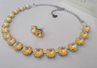 Sunshine Yellow Delite Crystal Necklace / Anna Wintour Rivoli Choker / Tennis Cup chain / Statement Jewelry / Birthday Gift