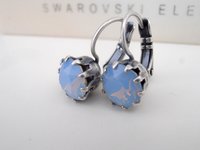 Air Blue Opal Drop Earrings in Antique Silver | Sister Birthday Gift 