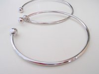 Double Silver Cuff Bracelets / Open Adjustable Stacking Bangle / Plain Jonc Minimalist Jewelry / Women Gifts