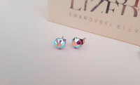 Aurora Borealis Girls Stud Earrings Daisy Flower Crystals / Stainless Steel Post / Minimalist Girl Jewelry / Birthday Gift