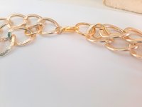 Gold chunky chain Necklace / Oversized Choker / Statement Jewelry for Women / Birthday Gift