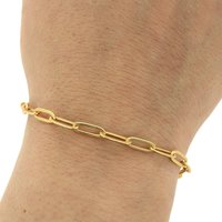 Gold 16K Plated Figaro Initial Chain Bracelet / Personalized Gift / 3Micron Letter Bracelet / Women Statement Jewelry / Valentine's Day