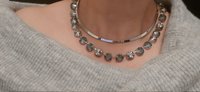 Grey Rivoli Tennis Necklace in Platinum | Christmas Day Gifts