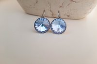 Pale Blue Rivoli Dangle Earrings | StainlesGirls Birthday Gift