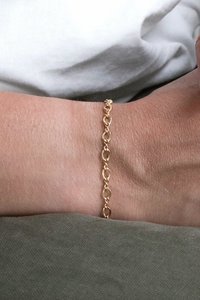 Gold Filled Traced Mesh Bracelet • Everyday Golden Chain • Women Fashion Jewelry • Gift