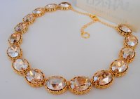 Anna Wintour Riviere Collet Necklace, Golden Shadow Oval Choker, Georgian Wedding Jewelry, Art Deco Birthday Gift