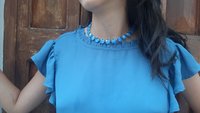 Summer Blue Rivoli Crystal Necklace, Anna Wintour Choker, Platinum Jewelry, Crystal Collet  Fashion Jewelry, Girls Birthday Gift