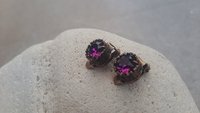 Amethyst Clip On Earrings | Non Pierced Stud Earrings