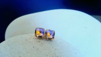 Smoked Topaz Shimmer Asscher Cut Studs