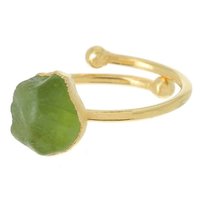 Peridot Green Raw Stone Druzy Dainty Ring, Adjustable Rings, 925 Sterling Silver Gemstone Gold Jewelry, Girlfriend Birthday Gift