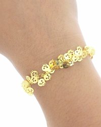 Metal Skull Charm Chain Bracelet, Gold Everyday Jewelry, Statement Cuff for Wrist, Women Gifts