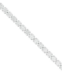 Clear Rhinestone Tennis Bracelet with Cubic Zirconia | Modern Jewelry for Wife