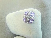 Lilac Purple Brooch for Clothing | Rhinestone Pin Embellishment for Scarf 