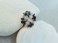 Multi-colored Black Rhinestone Brooch | Coat Brooches 