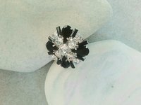 Multi-colored Black Rhinestone Brooch | Coat Brooches 