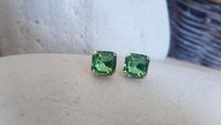 Peridot August Birthstone Post Earrings - Handmade Gifts