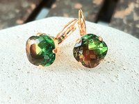 Unique Gradient Tourmaline Dangle Earrings - Fashion Jewelry Gift