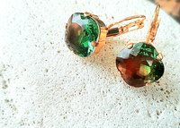 Unique Gradient Tourmaline Dangle Earrings - Fashion Jewelry Gift