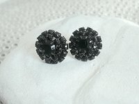 Black Halo Earrings in Gunmetal | Bridesmaids Studs