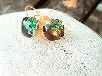 Unique Gradient Tourmaline Dangle Earrings - Fashion Jewelry Gift