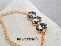 Black Diamond Crystal Chain Bracelet