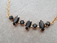 Black Navette Crystal Tennis Bracelet | Layering Jewelry