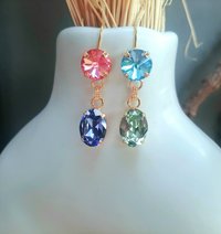 Colorful Mismatched Earrings Set Dangle | Summer Rainbow Party Jewelry 