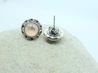 Beige Halo Stud Earring Set | Dainty Wedding Day Jewellery 