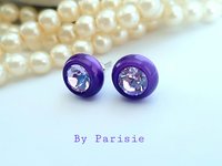 Rhinestone Ball Earrings for Girls