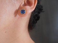 Aquamarine AB Filigree Stud Earrings / Crystal studs / Platinum Jewelry / Art deco post / Christmas gift