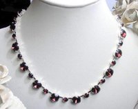 Burgundy Crystal Tennis Necklace | Anna Wintour Collet 