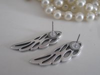 Angel Wings Ear Climbers /  Ear Cuff Crawlers / Valentine's Day Gift / Goth Antique Silver Jewelry / Birthday Gift for girls